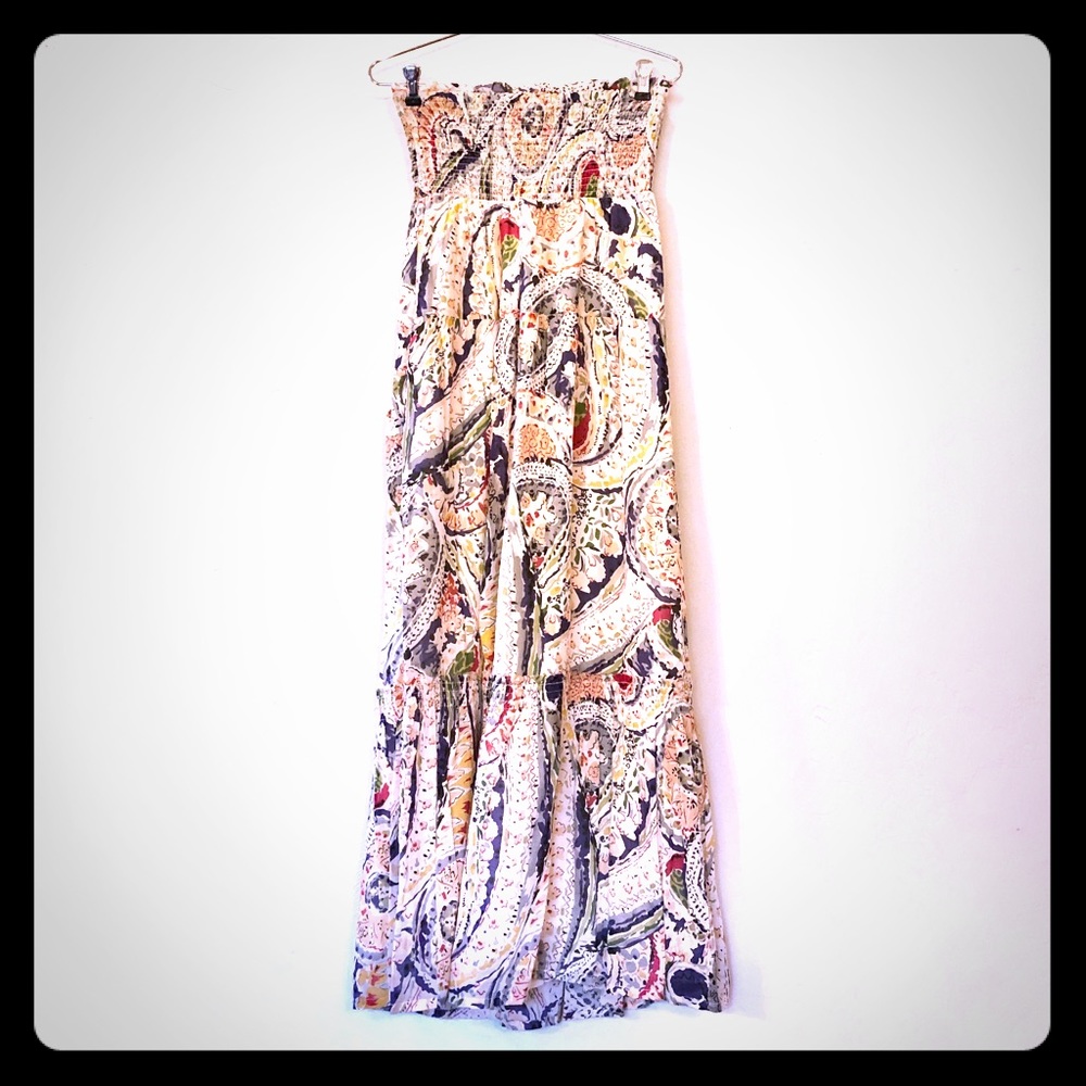 American Eagle Outfitters Boho Strapless Maxi A27